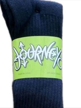 NWT Journeys Crew Socks Size 9-11 Cotton Blend 5 Pack  Women's Black